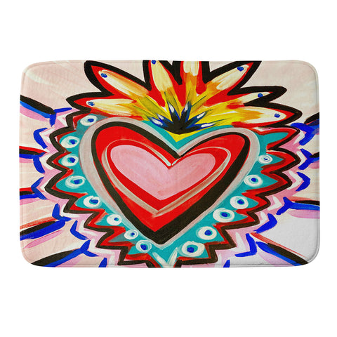 Tina Salazar Sacred Heart Pink Memory Foam Bath Mat