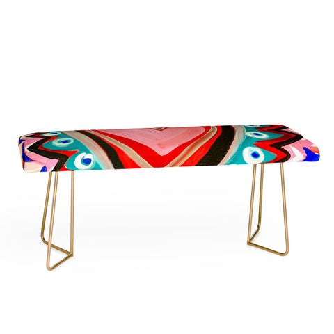 Tina Salazar Sacred Heart Pink Bench