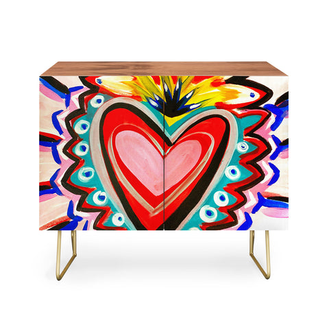 Tina Salazar Sacred Heart Pink Credenza