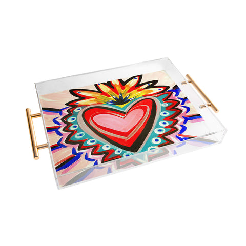 Tina Salazar Sacred Heart Pink Acrylic Tray