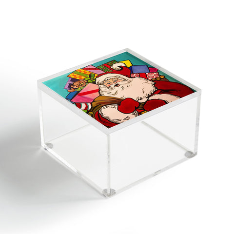 Tina Salazar SANTA CLAUS WITH BOXES Acrylic Box