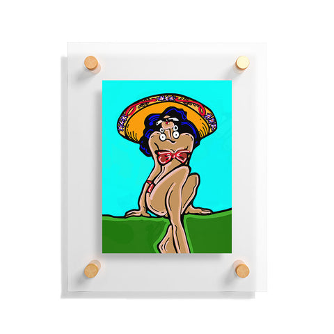 Tina Salazar Summer Time Sombrero Floating Acrylic Print