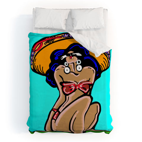 Tina Salazar Summer Time Sombrero Duvet Cover