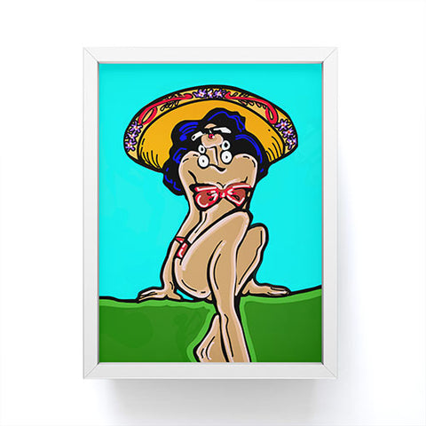 Tina Salazar Summer Time Sombrero Framed Mini Art Print