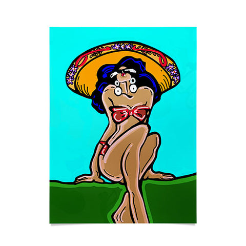 Tina Salazar Summer Time Sombrero Poster