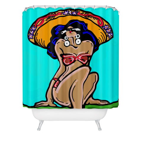 Tina Salazar Summer Time Sombrero Shower Curtain