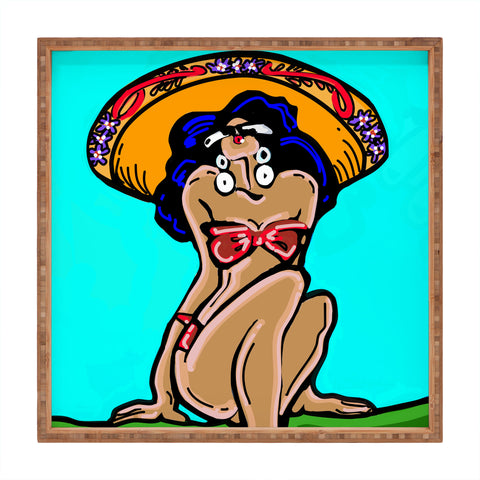 Tina Salazar Summer Time Sombrero Square Tray