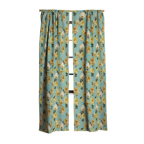 Tina Salazar Yellow Roses in Sage Green Blackout Non Repeat