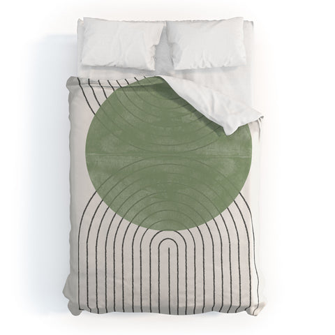 TMSbyNight Green Moon Shape Duvet Cover