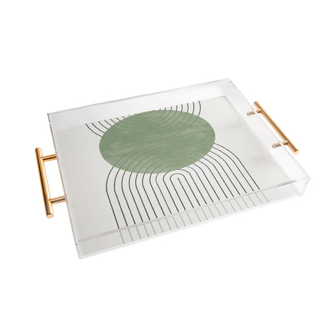 TMSbyNight Green Moon Shape Acrylic Tray