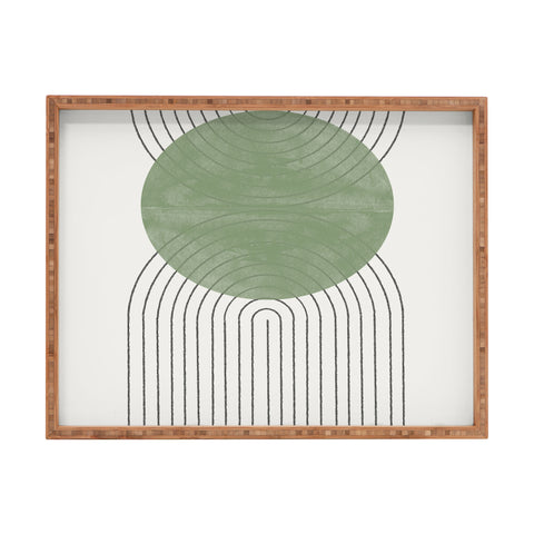 TMSbyNight Green Moon Shape Rectangular Tray