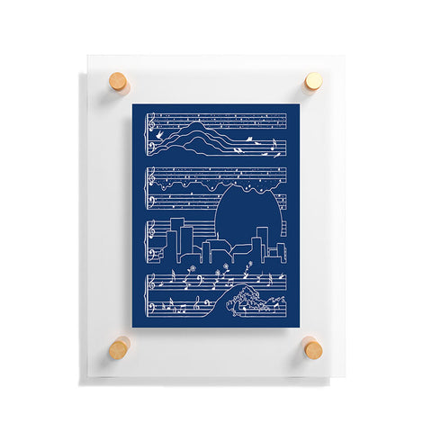 Tobe Fonseca The Moonlight Sonata Blue Floating Acrylic Print