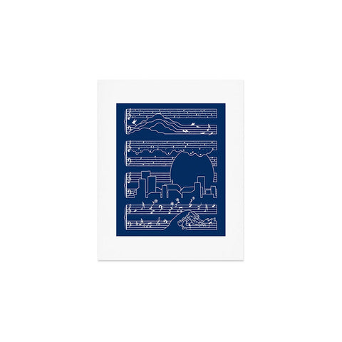 Tobe Fonseca The Moonlight Sonata Blue Art Print