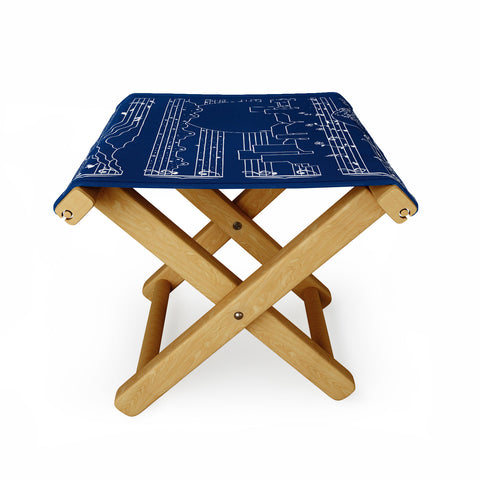 Tobe Fonseca The Moonlight Sonata Blue Folding Stool