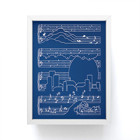 Tobe Fonseca The Moonlight Sonata Blue Framed Mini Art Print