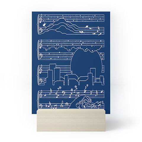 Tobe Fonseca The Moonlight Sonata Blue Mini Art Print