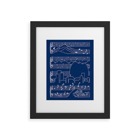 Tobe Fonseca The Moonlight Sonata Blue Framed Art Print