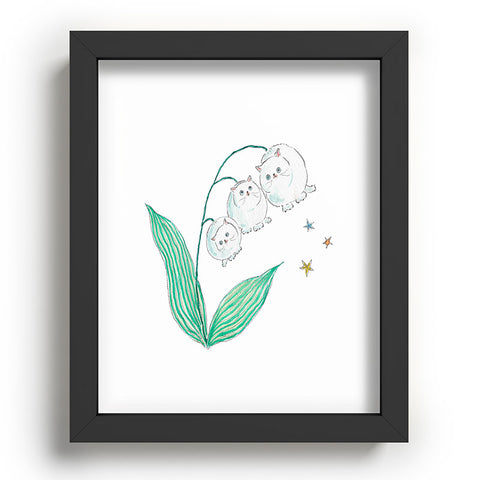 tocorocomugi Lily of the valley Cats Recessed Framing Rectangle