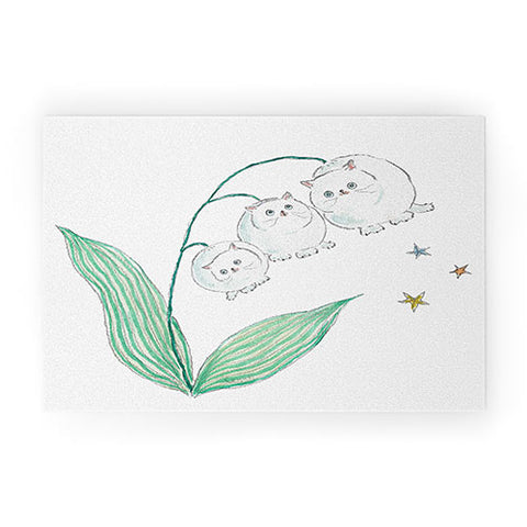 tocorocomugi Lily of the valley Cats Welcome Mat