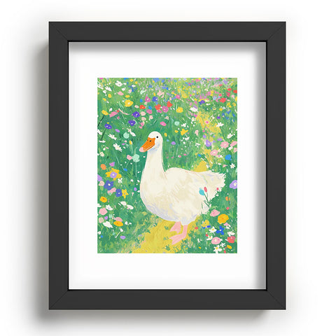 trajeado14 Goose Wildflower Cute Recessed Framing Rectangle