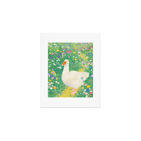 trajeado14 Goose Wildflower Cute Art Print