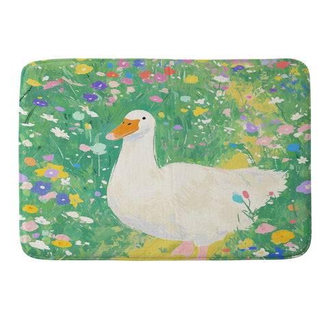 trajeado14 Goose Wildflower Cute Memory Foam Bath Mat