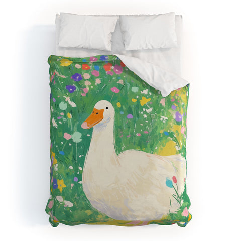 trajeado14 Goose Wildflower Cute Duvet Cover