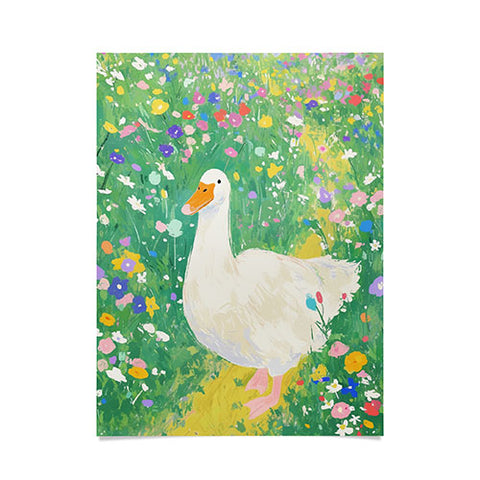 trajeado14 Goose Wildflower Cute Poster