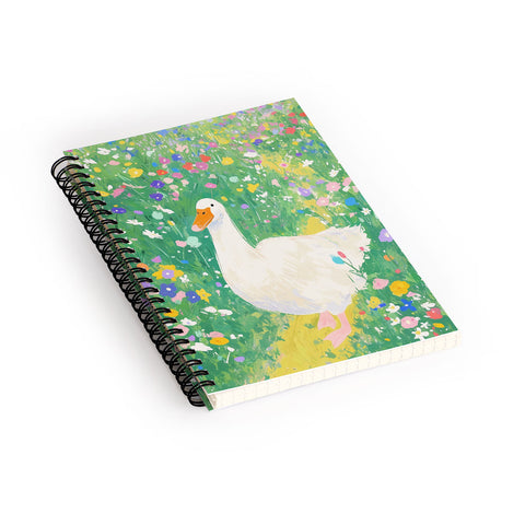 trajeado14 Goose Wildflower Cute Spiral Notebook