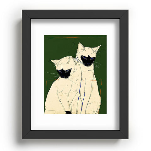 trajeado14 Siamese Cats Modern Art Recessed Framing Rectangle