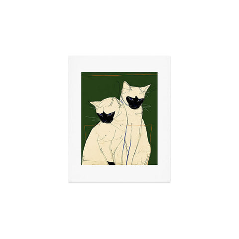 trajeado14 Siamese Cats Modern Art Art Print