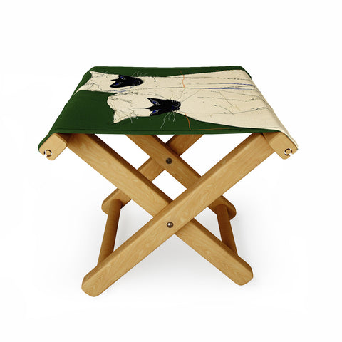 trajeado14 Siamese Cats Modern Art Folding Stool