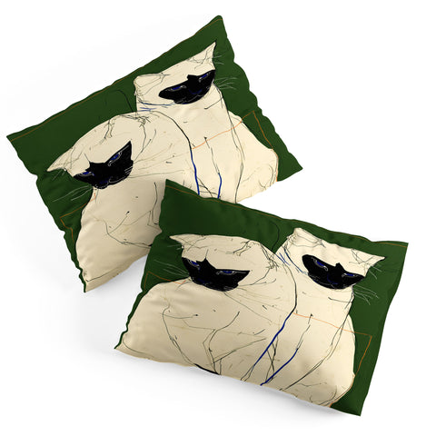 trajeado14 Siamese Cats Modern Art Pillow Shams