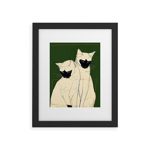 trajeado14 Siamese Cats Modern Art Framed Art Print