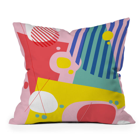 Trevor May Abstract Pop I Outdoor Throw Pillow