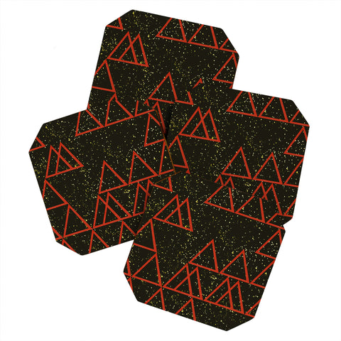Triangle Footprint Cosmos4 Coaster Set