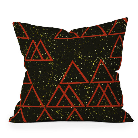 Triangle Footprint Cosmos4 Outdoor Throw Pillow