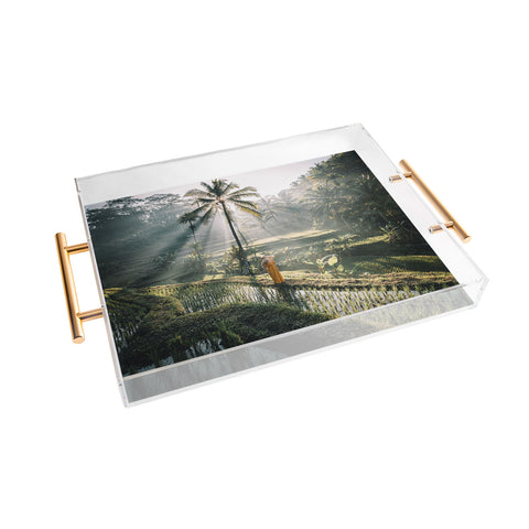Tristan Zhou Rice Terrance Sunrise Acrylic Tray