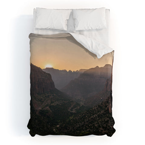 TristanVision Sunkissed Canyon Zion National Park Duvet Cover