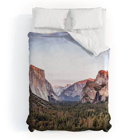 TristanVision Yosemite Tunnel View Sunset Duvet Cover