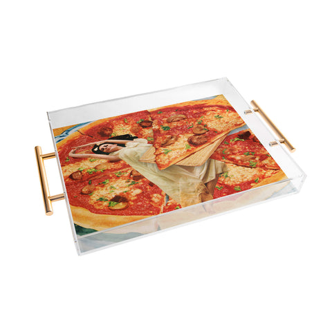 Tyler Varsell Even Bad Pizza is Good Pizza Acrylic Tray
