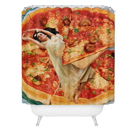 Tyler Varsell Even Bad Pizza is Good Pizza Shower Curtain
