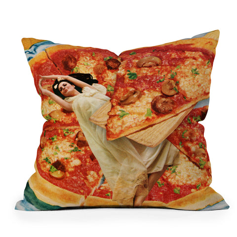Tyler Varsell Even Bad Pizza is Good Pizza Outdoor Throw Pillow