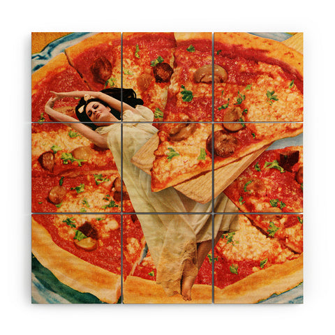 Tyler Varsell Even Bad Pizza is Good Pizza Wood Wall Mural