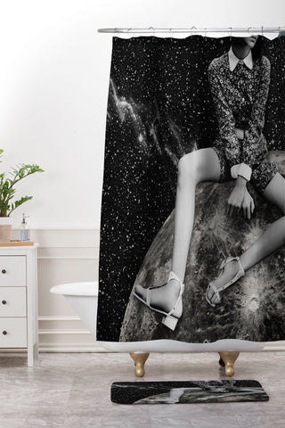 Tyler Varsell Full Moon Shower Curtain And Mat