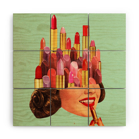 Tyler Varsell Lipstick Mint Wood Wall Mural