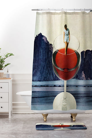 Tyler Varsell Wino Shower Curtain And Mat