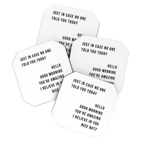 Typologie Paper Co Just In Case No One Told You T Coaster Set