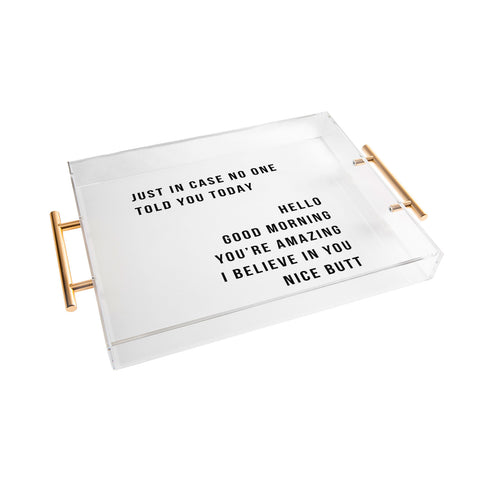 Typologie Paper Co Just In Case No One Told You T Acrylic Tray