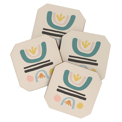 Urban Wild Studio found flowers Coaster Set